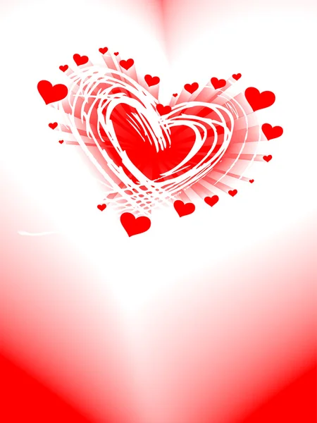 Valentinstag-Karte, Vektor, romantisches Herz — Stockvektor