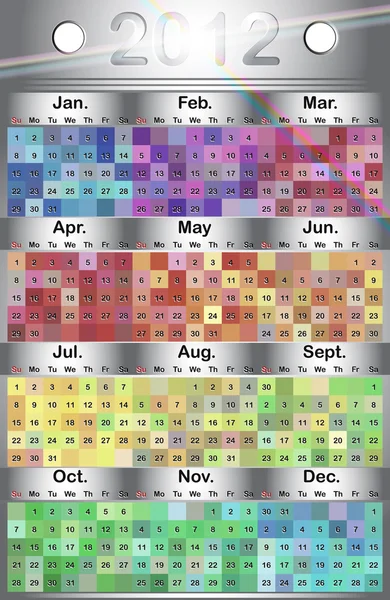 Календар 2012, вектор — стоковий вектор