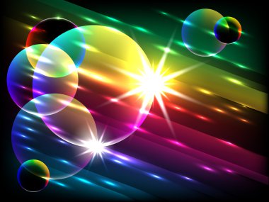 Colorful bubbles, vector clipart