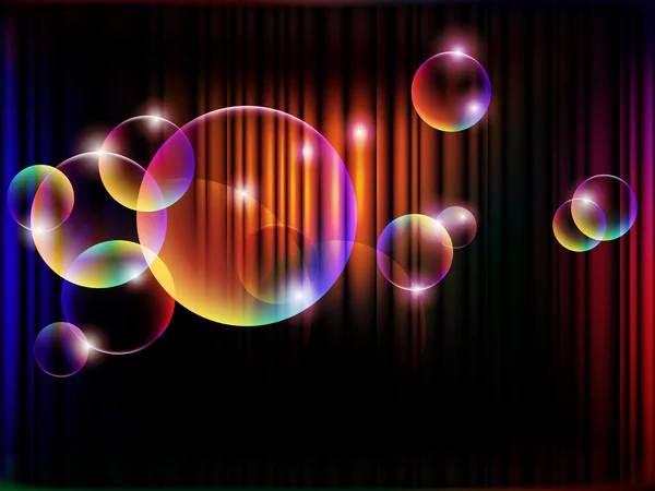 Glowing bubbles, vector — Stock Vector