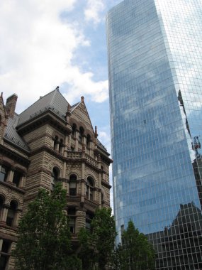 Buildings in the center of Toronto clipart