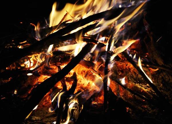 stock image Wooden camp fire