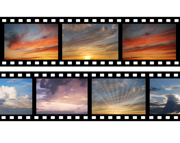 Film with images of sky — Stock Photo, Image