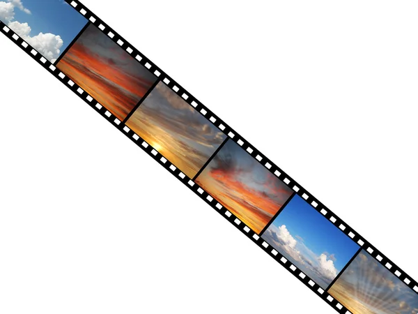 Film mit Bildern vom Himmel — Stockfoto