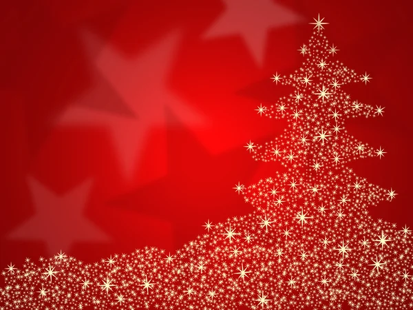 Christmas tree background with stars — Stock Photo, Image