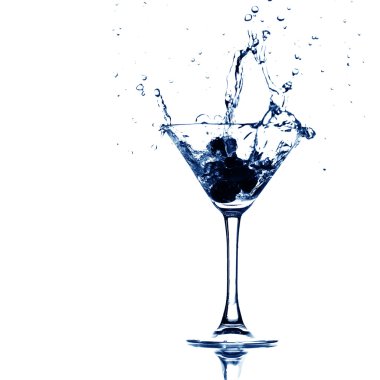 Martini glass splash clipart