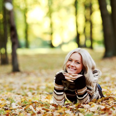 Autumn woman clipart