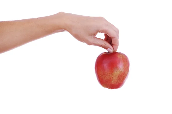 Manzana roja en mano —  Fotos de Stock