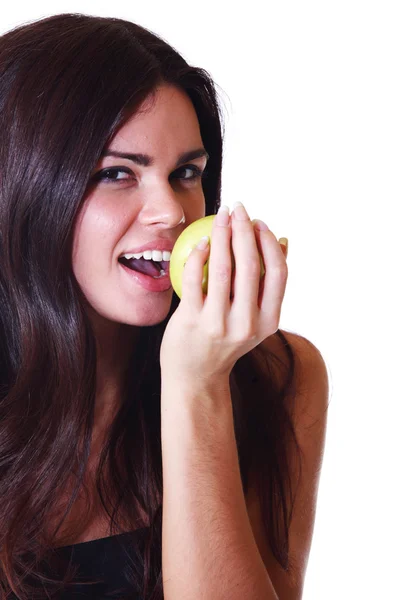Mangiare mela — Foto Stock