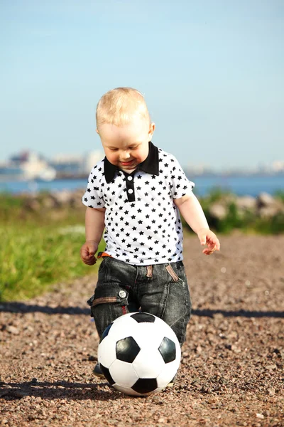 stock image Boy play soccer