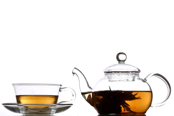 Teekanne und Tasse — Stockfoto