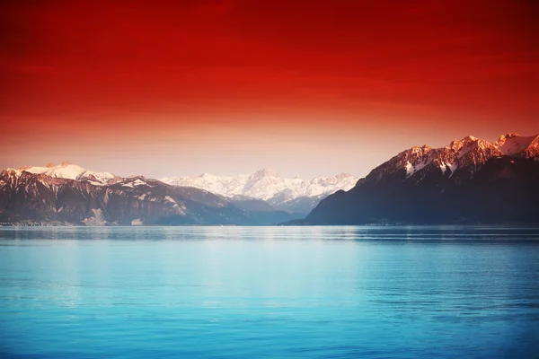 stock image Yacht on lake geneva