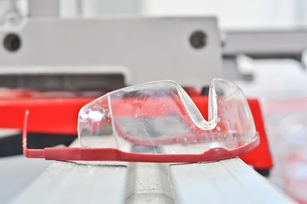 Plastic industrial safety glasses — Stock Photo, Image