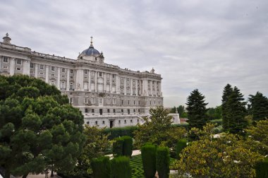 The Royal Palace. Palacio de Oriente, Madrid landmark clipart