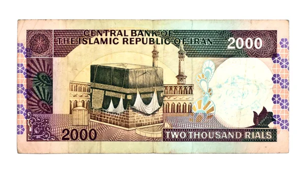 Законопроект о валюте Ирана 2000 риалов — стоковое фото