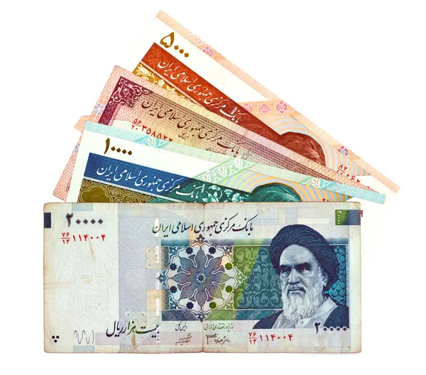 Měna Íránu různé účty — Stock fotografie