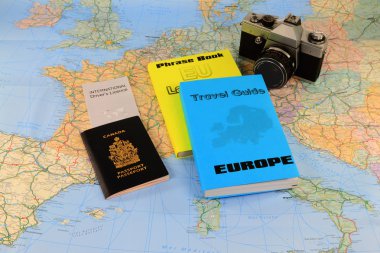 Vacation Travel trough Europe. clipart
