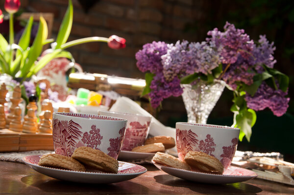 Cups of tea and cookies