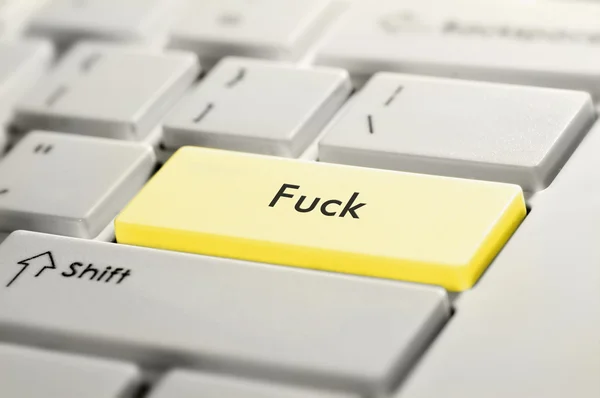 Keyboard button with F word — Stock Photo, Image