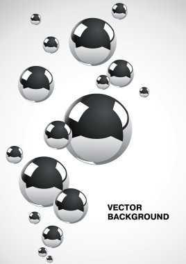 Abstract background with metal balls clipart