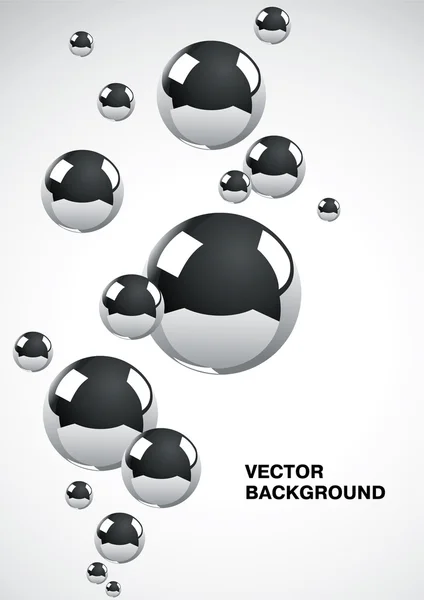 金属製のボールと抽象的な背景 — ストックベクタ
