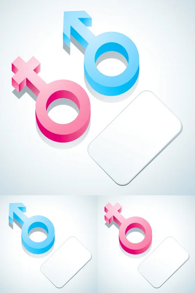 Symbols of male and female — Stock Vector