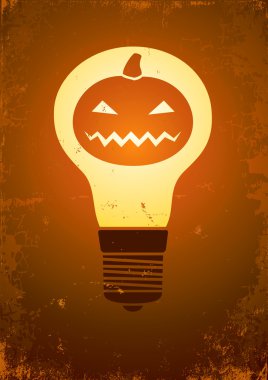 Pumpkin lights inside clipart