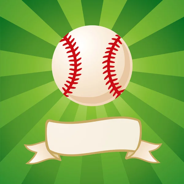 Baseball sur un fond lumineux — Image vectorielle