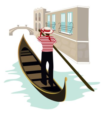 Gondolier of Venice clipart