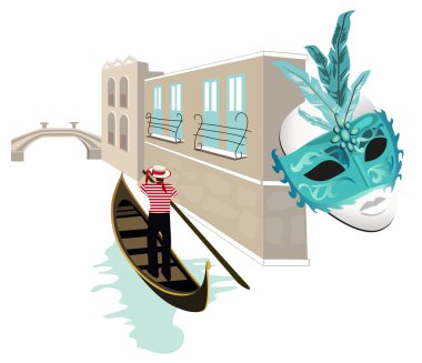 Symbols of Venice clipart