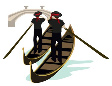 Gondoliers of Venice clipart