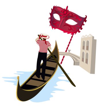 Symbols of Venice clipart