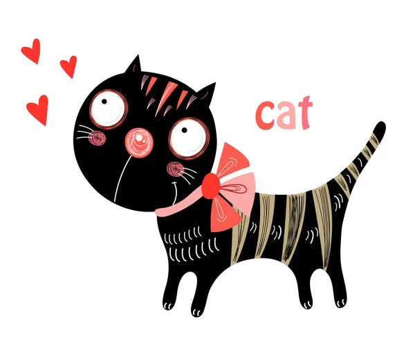 Malá kočka milenec — Stockový vektor