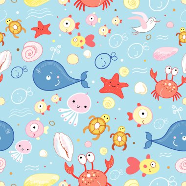 Texture of marine life clipart