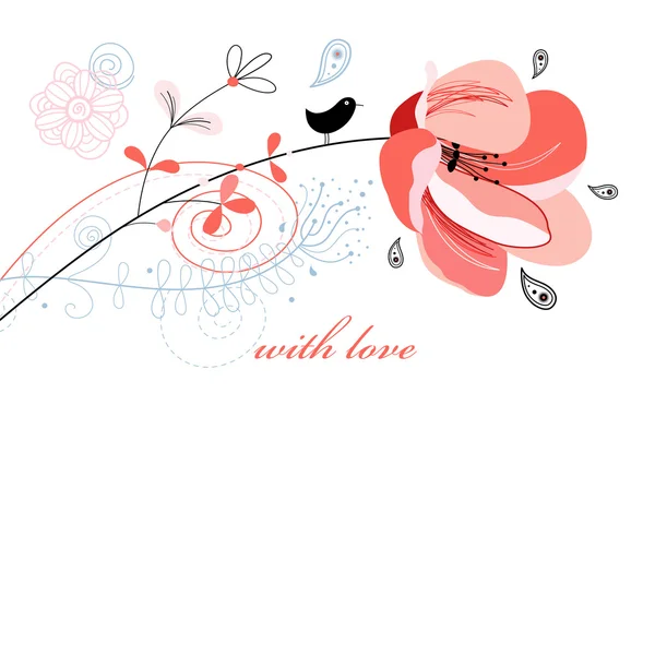 Fleur d'amour — Image vectorielle