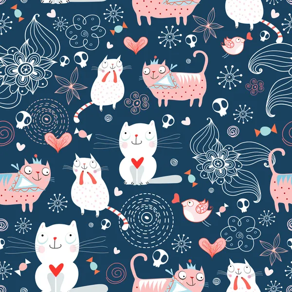 Textuur van de katten — Stockvector
