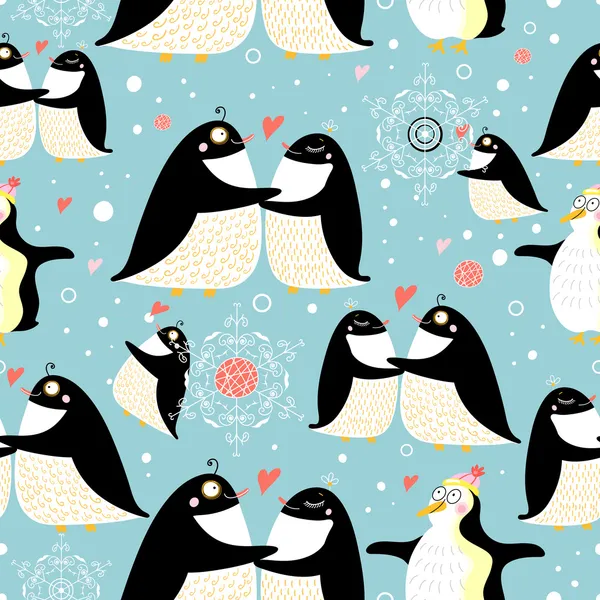 Textúra meleg pingvinek — Stock Vector