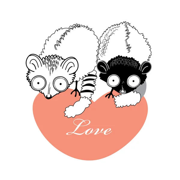 Legrační lemur — Stockový vektor