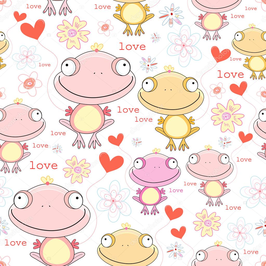 Texture of the fun love frogs