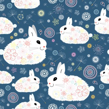 Texture of the bunnies clipart