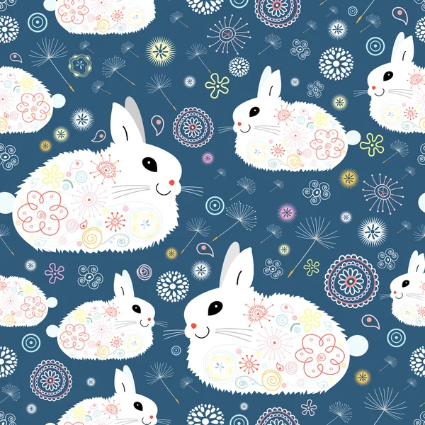 Textuur van de konijnen — Stockvector