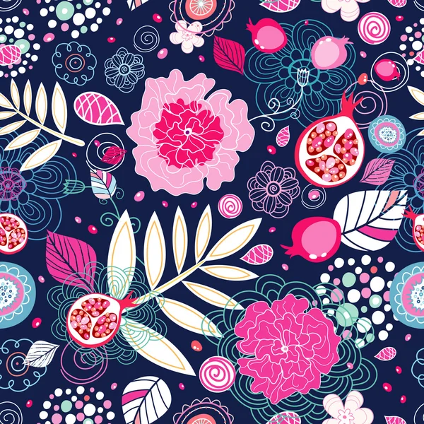 粉红色的花卉设计 — 图库矢量图片