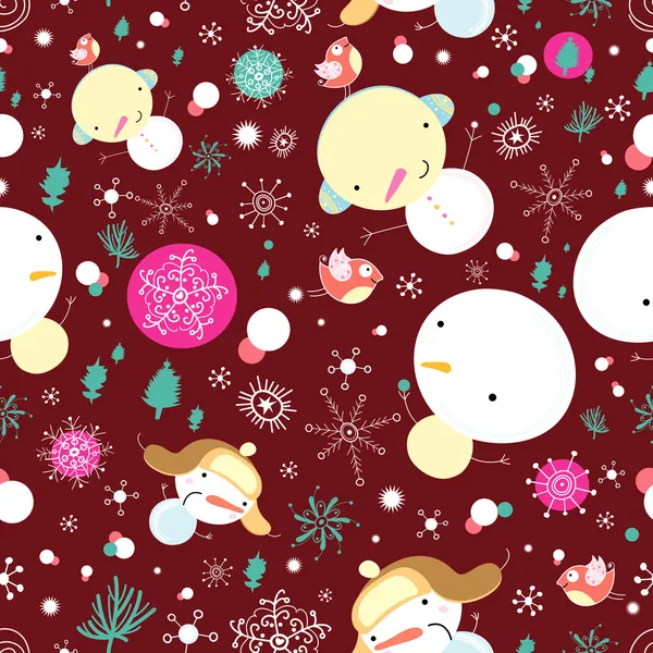 Textuur van plezier sneeuwpop — Stockvector