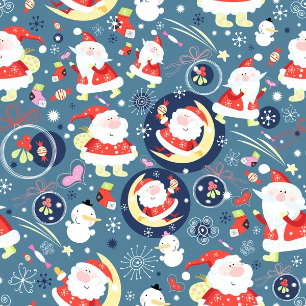 Texture of Santa Clauses — Stock Vector