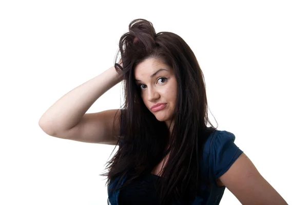 Young woman clueless Royalty Free Stock Images