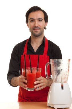 Chef cocktails blender clipart