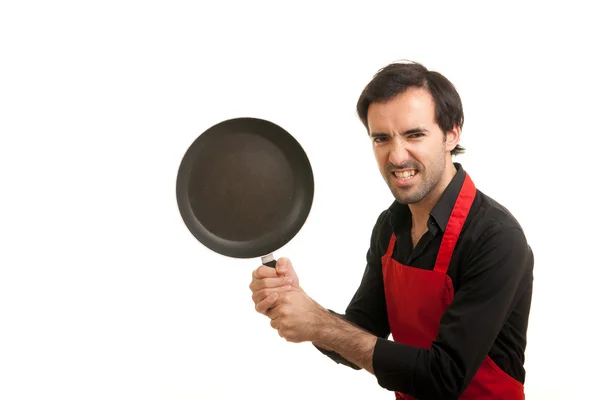 Çılgın aşçı pan — Stok fotoğraf