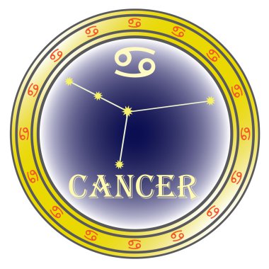 Zodiac sign cancer clipart