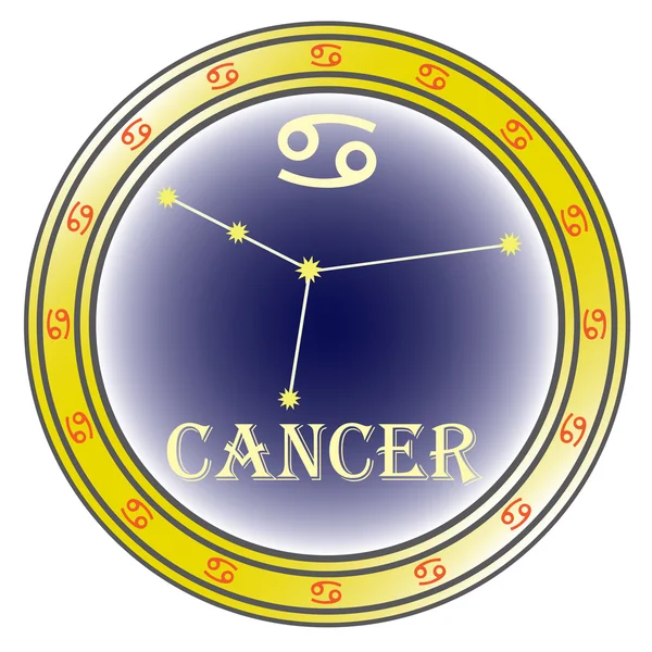 Dierenriem teken kanker — Stockvector