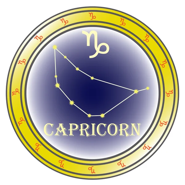 Signe du zodiaque Capricorne — Image vectorielle